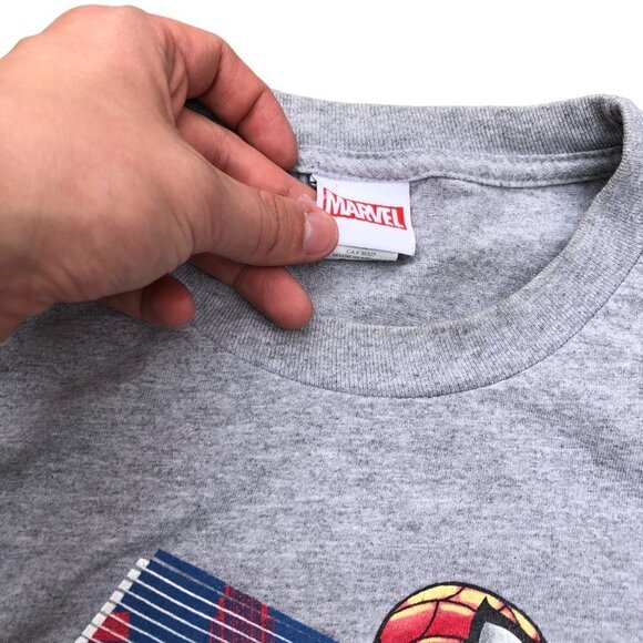 Vintage Marvel Spiderman Graphic T Shirt XL Gray - Picture 3 of 8